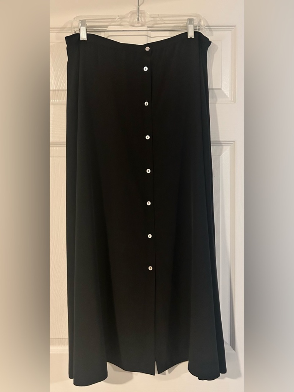 Neiman Marcus 100% Silk Black Maxi Skirt